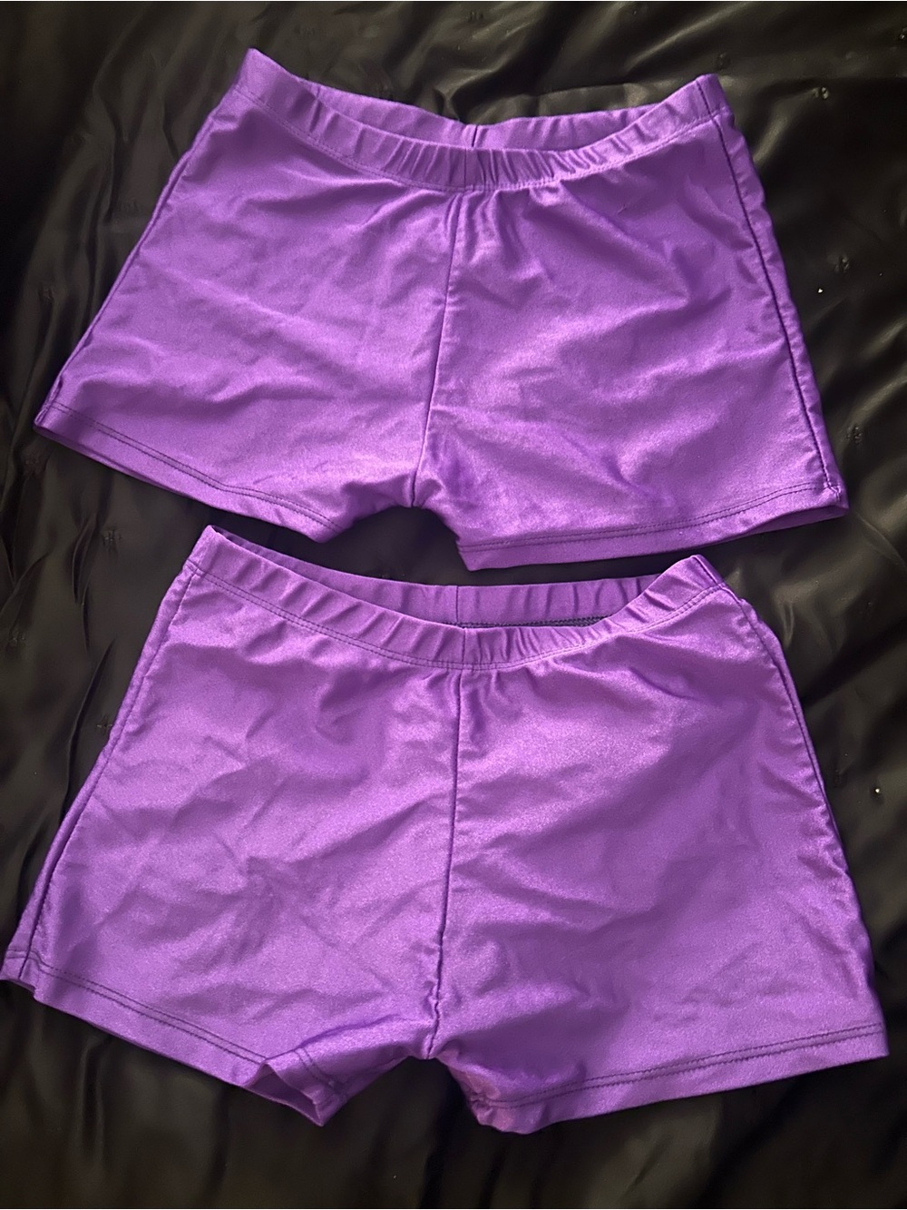 Kids Purple Dance Shorts - Stretch Performance Briefs